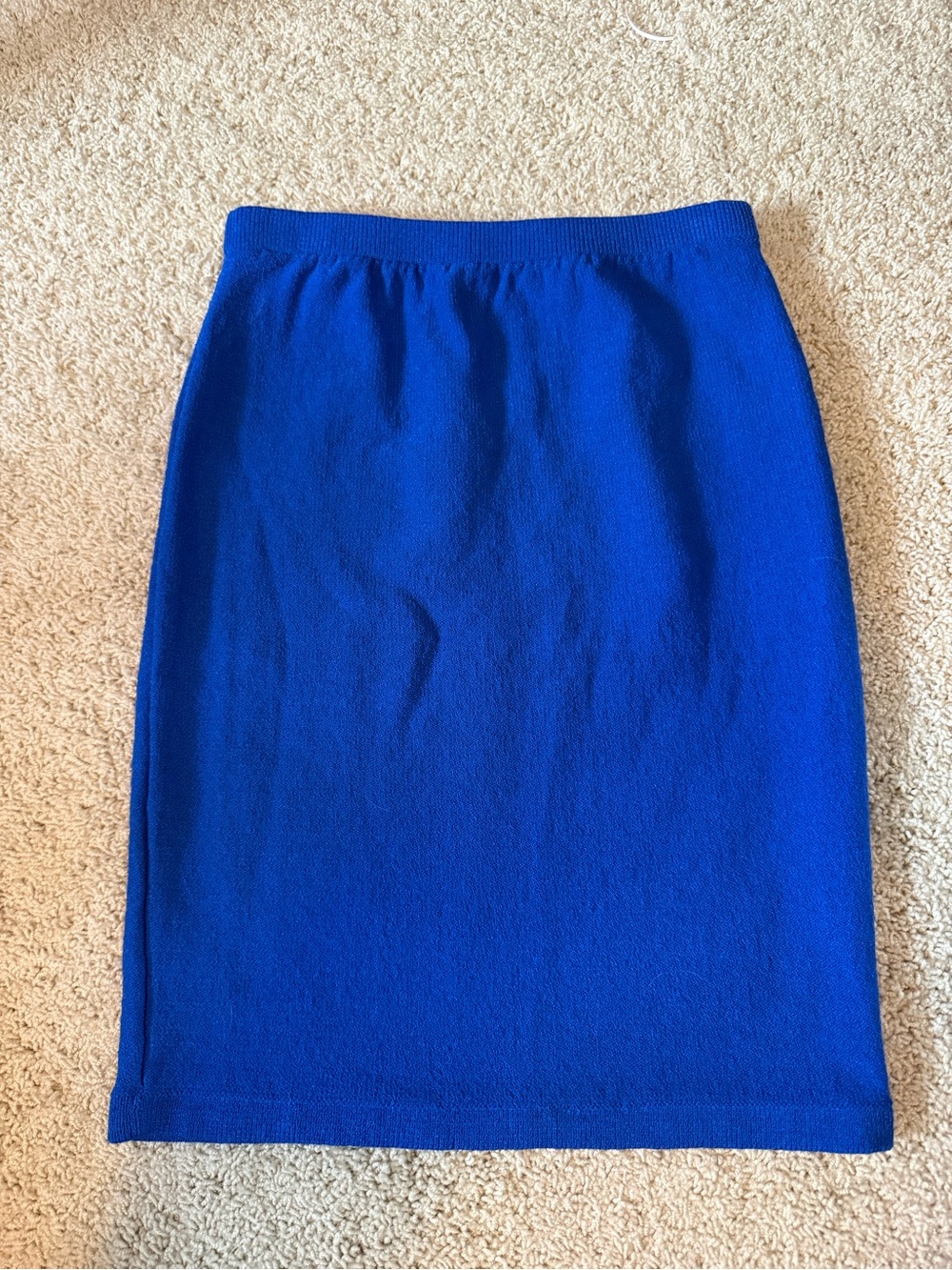 Vintage Women’s Cobalt Blue Wool Blend Pencil Skirt
